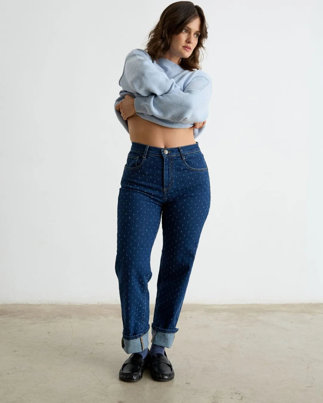 Jeans Nuria Gepunktet
