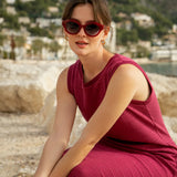 Vestido Helena Burdeos