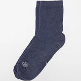 Gerippte Socken, blau