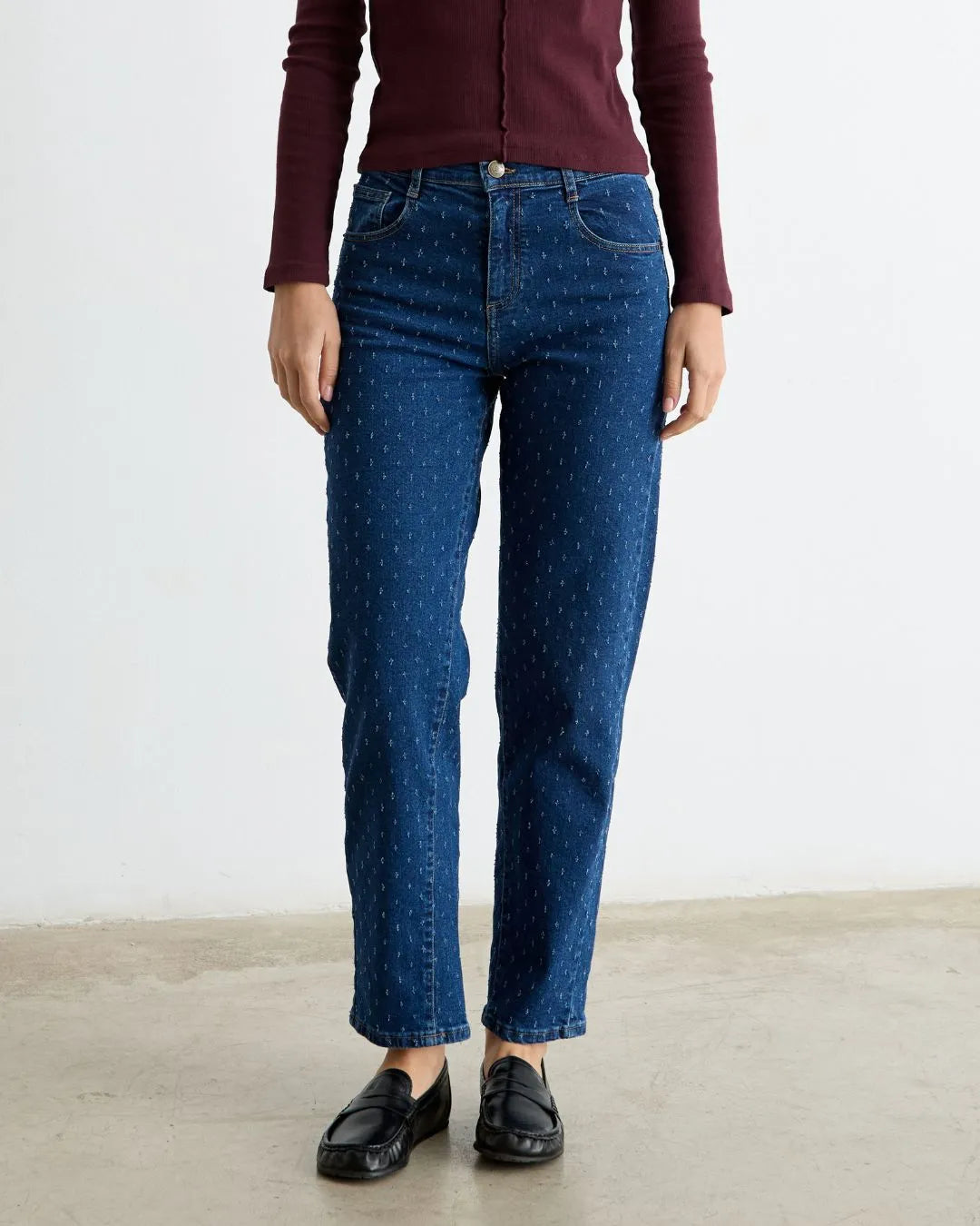 Jeans Nuria Gepunktet